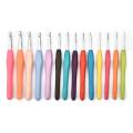 2-10mm Rubber Handle Crochet Hooks Needles Grip Ergonomic Handle Knit Weave Craft Yarn Sewing Tools Crochet Knitting Needles.