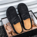 Fashion Comfortable Men's Casual Shoes Leather Loafers Half Slippers Slip-on Lazy Driving Shoes Couple Breathable Walking Shoes. 