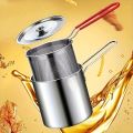 3-Piece Skewer Pan Set for BBQ & Tempura, No Electricity Needed with Vented Lid, Stainless Steel Home Cooking Kit. 