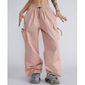 Big Size Female High Street Cargo Pants Lady Baggy High Waist Straight Leg Trousers Girls Classic Fashion Drawstring Pants. 