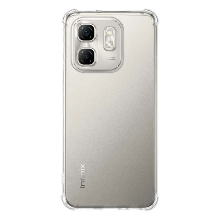 Infinix_Smart 9 HD/Hot 50I/Smart 9 Cover Soft Design Transparent Shockproof Silicone Clear Case with Anti Shock Drop Resistance Crystal Clear Back Cover Case with Camera Protection