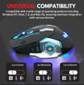 2.4GHz Chargeable Wireless  Gaming Mouse With RGB Lights Optical Mice with USB Receiver and Bluetooth Gamer 3200DPI 6 Buttons Mouse For Computer PC Laptop Accessories. 
