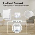 Zigbee2MQTT Zigbee3.0 Mini Light Smart DIY Switch 2Way 16A Module Control Smart Relay Automation Breaker Works With Home.