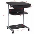 Small Spaces Rolling Computer Desk Corner Laptop Work Desk Printer Table Storage Customized. 