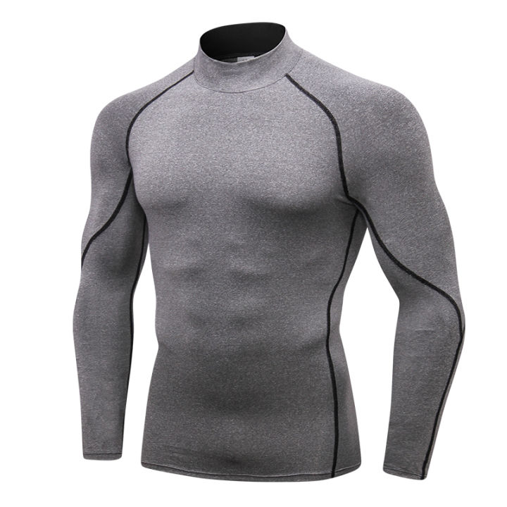 Men's%20High%20neck%20Long%20Sleeve%20Compression%20Shirts%20Cool%20Dry%20Sun%20Protection%20Sports%20Tights%20Undershirts%20Running%20Gym%20Tops%20-%20Image%205