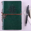 PU Leather  A7 Binder Notebook Cover Daily Note Book Vintage Colour Paper Kraft Notebook. 