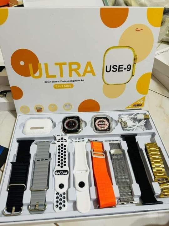 Watch Ultra Use-9 8 in 1 Strap with Free Airpods
