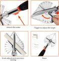 45-135 Degree Multi-Angle Mitre Scissors Cutter for PVC Pipe Wall Panel Molding Trim Wire Slot Angular Cutting Tool. 