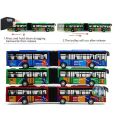 1:64 Alloy City Bus Model Vehicles City Express Bus Double Buses Diecast Vehicles Toys Funny Pull Back Car Children Kids Gifts. 