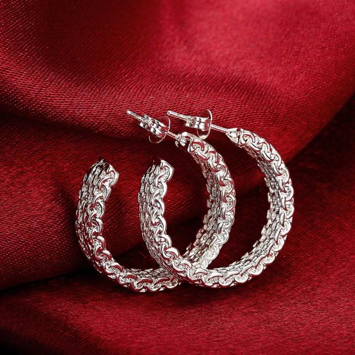 Popular%20fine%20925%20Sterling%20Silver%20charms%20stud%20Earrings%20for%20Women%20Creativity%20Christmas%20s%20Street%20all-match%20party%20Jewelry%20-%20Image%204