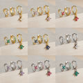3PCS New Design Multicolor Crystal Hoop Earrings Set For Women Zircon 18K Gold Plated Circle Huggie Earring Piercing Jewelry. 