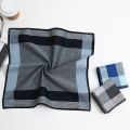 3 Packs of Men's Handkerchiefs, Cotton Yarn-Dyed Plaid Handkerchiefs, Soft and Comfortable Sweat-Wiping Handkerchiefs, Gentleman Flap Pocket Pants Squares, Groom's Gifts, Great Gifts, Wedding Supplies.