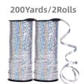 100 Yards Gold and Silver Curling Ribbon Shiny Balloon String  Wrapping Ribbon for Christmas Party Wedding Craft Flowers Dec. 