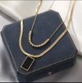 18k Gold Plated Stainless Steel Necklace C Waterproof and Anti Rust. 