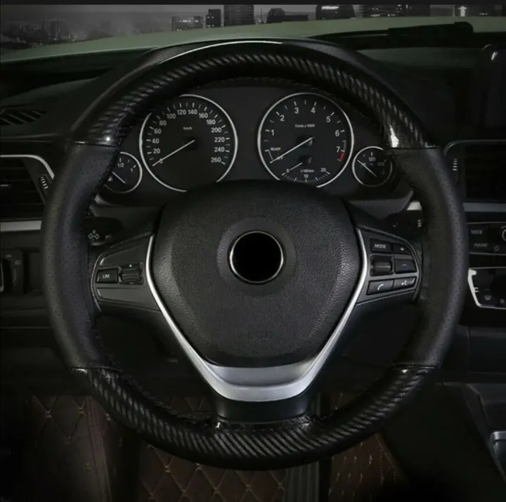 Univarsal%20Slai%20Leather%20Steering%20wheel%20Cover%20Corban%20Fiber%20Pattern%20Fashion%20-%20Image%204