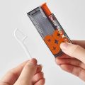 Portable Floss Dispenser Includes 10Pcs Floss Automatic Ejectable Floss Organiser Oral Care Press-on Disposable Flossing Sticks. 