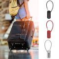 Portable Zinc Alloy 4 Digit Password Lock Wire Rope Anti-theft Backpack Zipper Lock Padlock Luggage Combination Lock Travel.