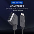 SCART to HDMI-compatible Converter Cable Video Audio Converter Adapter Scart in HDM Out Suport 720P/1080P Switch for HDTV DVD.