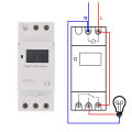 1pc Electronic Weekly 7 Days Programmable Digital Timer Switch Relay Control 220V 230V 8A 10A 16A Din Rail THC15A. 