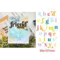 Alphabet And Number Symbol Cutting Dies Bold Basic Alphabet Up Downtown Letters Die Cut For DIY Scrapbooking Card Making Craft. 