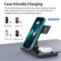 30W 3 in 1 Foldable Magnetic Wireless Charger Stand For iPhone 16 15 14 13 Pro Max Apple Watch 9 8 7 Fast Charging Dock Station.