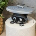 Cute Raccoon Toilet Paper Holder Playful Bathroom Decor With Trash Can Lid Cover Unique  Idea Funny Home Accessory. 