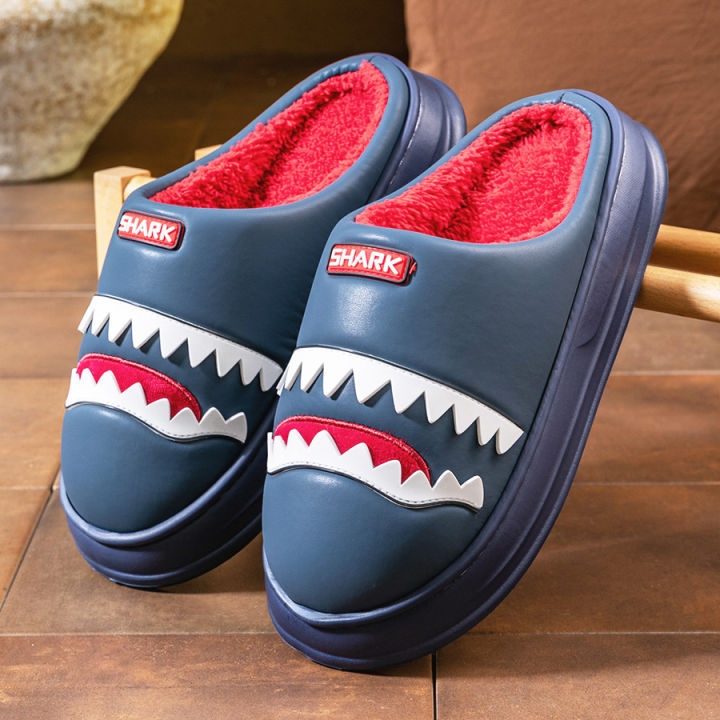 Warm%20Platform%20Slippers%20Men%20PU%20EVA%20Memory%20foam%20Soft%20Shark%20Cute%20Design%20Comfortable%20Non%20Slip%20House%20Shoes%20High%20Quality%20-%20Image%203
