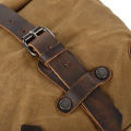 Satchel Vintage Motorcycle Side Bag Waterproof Oil Wax Canvas Hanging Bag for Small E-bike Hanging Toolkit. 