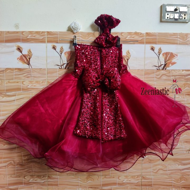 fancy%20net%20and%20moonlight%20sequin%20frock%20for%20baby%20girls%20-%20Image%203