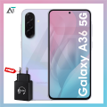 Samsung Galaxy A36 5G 8GB RAM 256GB ROM (With 45w Super Fast Charger) Snapdragon 6 Gen 3 | 6.7" Super AMOLED 120Hz Display | 50MP OIS Triple Camera | Android 15 OneUI 7 | 5000mAh Battery | 45W Fast Charging | PTA Approved. 