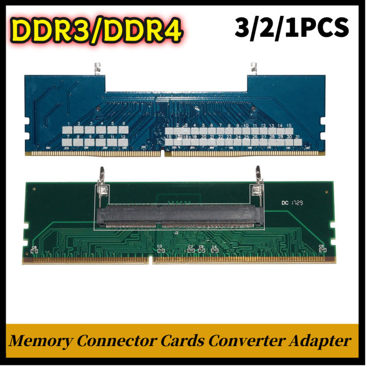 Converter Memory Laptop DDR4 DDR3 SODIMM To Desktop DIMM Memory RAM Connector Cards ...