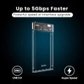 USB 3.0 - Portable External Hard Drive/SSD Transparent Case Cover - Fast Transfer Speeds Upto 5Gbps, On-The-Go Storage & Data Backup . 