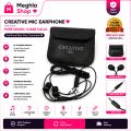 Orignal Creative High Bass Audio Earphone with Pouch EP-530 - Black - Ear Phone - Headphone - Headphone. 