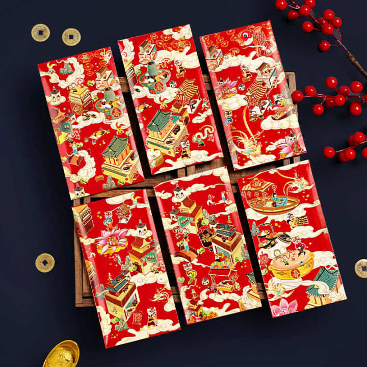 6PCS%202024%20Spring%20Festival%20Red%20Envelopes%20The%20Year%20Of%20Dragon%20Luck%20Money%20Lucky%20Pocket%20Chinese%20New%20Decoration%20-%20Image%205