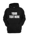 Customized Black Hoodie with printed logo. 