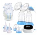 Eccomum Electric Breast Pump Dual Electric Breast Feeding Pumps With Modes Level Of Suction Anti-Backflow Low Noise BPA Free. 
