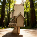 DIY Wooden Tree-Shaped House Model Kit 3D Puzzle Construction Fun Set Wooden Building Blocks  & Halloween . 