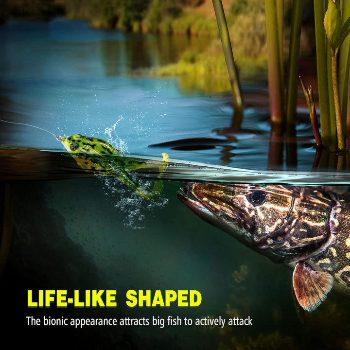 Topwater%20Frog%20Lure%20Bass%20Trout%20Fishing%20Lures%20Kit%20Set%20Realistic%20Prop%20Frog%20Soft%20Swimbait%20Floating%20Bait%20with%20Weedless%20Hooks%20-%20Image%205