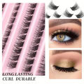 120 Pcs Fluffy Lash Clusters - Natural Look Wispy Eyelash Extensions for DIY at Home 8-14mm D Curl Individual Cluster Lashes. 