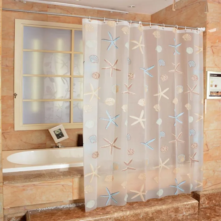 Starfish%20Seashell%20Plastic%20Shower%20Curtain%20Liner%20-%20Waterproof%20Bathroom%20Curtain%20for%20Bathtubs,%20Mildew%20Resistant%20Bath%20Curtain%20-%20Image%207