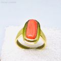 Natural Red Coral Ring ( Rokto Probal ) 6-8 rotti / Italian Stone. 
