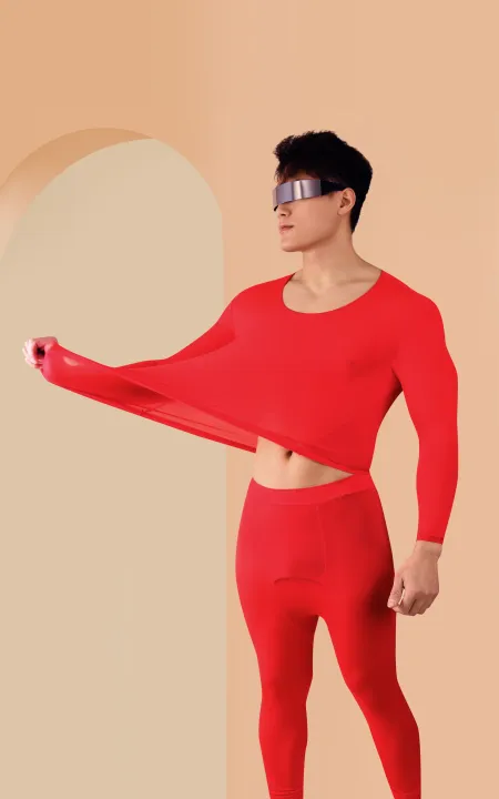 1pcs%20Men's%20Ultrathin%20Thermal%20Underwear%20High%20elasticity%20Plus%20Size%20Constant%20Temperature%20Seamless%20Long%20Sleeve%20Bottoming%20Set%20-%20Image%207
