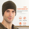 Winter Fleece Beanie Cycling Men Women Elastic Hiking Soft Thermal Commuting Ski Helmet Liner Hat Windproof Camping Cap Outdoor.