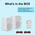Herdio 3.5‘’ Outdoor Speakers Passive Wired Waterproof 200W 3 Way Premium Mountable Wall Mount Speakers With Superior Sound 2PCS. 