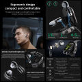 NFC Smart Watch TWS 2-in-1 Headset Bluetooth Call Heart Rate Blood Pressure Health Monitoring Headphones Play Music Smartwatch.
