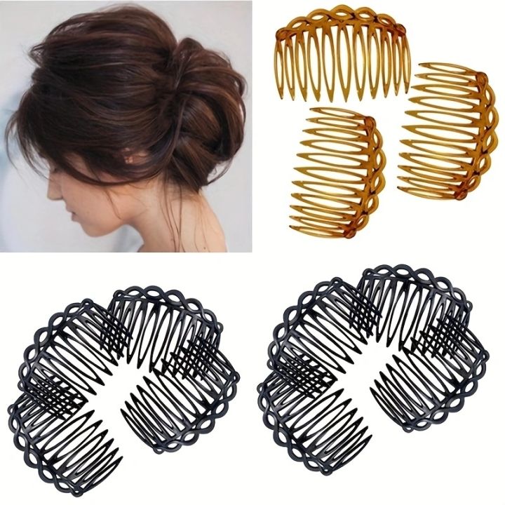 2Pcs%20French%20Hair%20Comb%20Hair%20Accessories%20Straight%20Teeth%20Hair%20Clip%20Hair%20Side%20Comb%20Bridal%20Wedding%20Veil%20Comb%20Retro%20Weaving%20Effect%20-%20Image%203