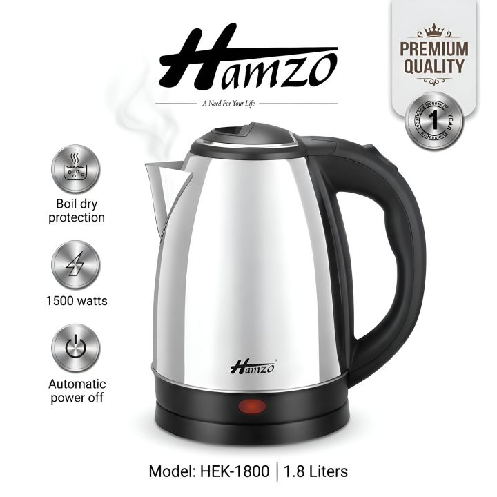 1.8 Litres Automatic Electric Kettle 1 Year Company Warranty