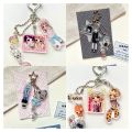 Cartoon Pretty Girl Acrylic Keychain Phone Lanyard Kawaii Backpack Pendant Charm Key Hanging Decoration Accessories. 