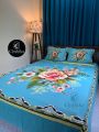 New Design Luxury Panel Bedsheet king size(8feet×7.5feet) with 2 standard size pillows cover for home decorations..