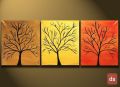 canvas painting  for wall decor set of 3 size 6x6  inches each. 